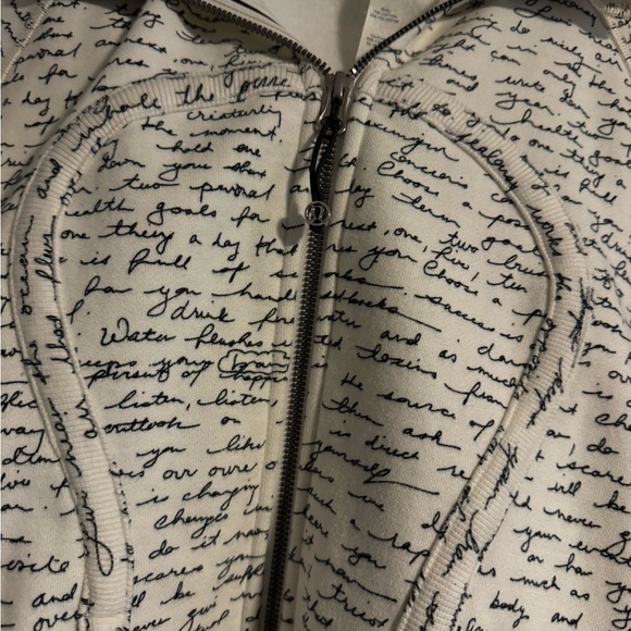 Lululemon Athletica Black and White Script Jacket - Picture 2 of 4
